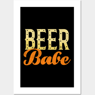 Womens Beer Babe graphic l Craft Beer drinking and brewing  design Posters and Art